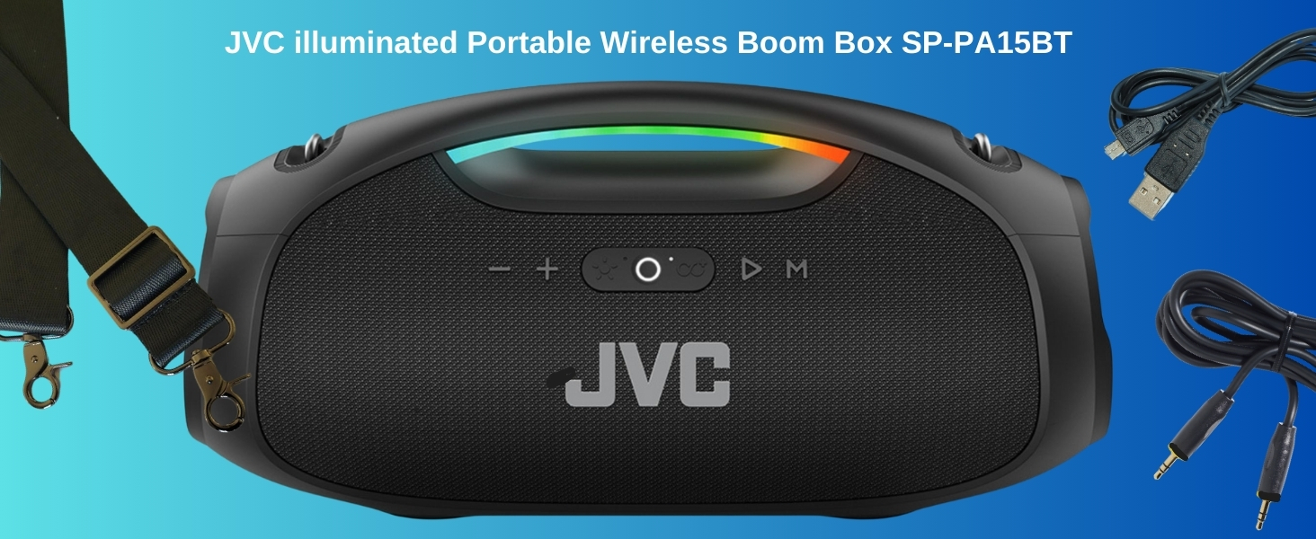 《本日限定値下》JVC Bluetoothスピーカー SP-PA15BT JVC Sp pa15bt Portable Bluetooth Speaker With Led Lights And